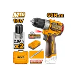 INGCO Li-Ion Brushless Cordless Drill 16V-2AH (CDLI16682)